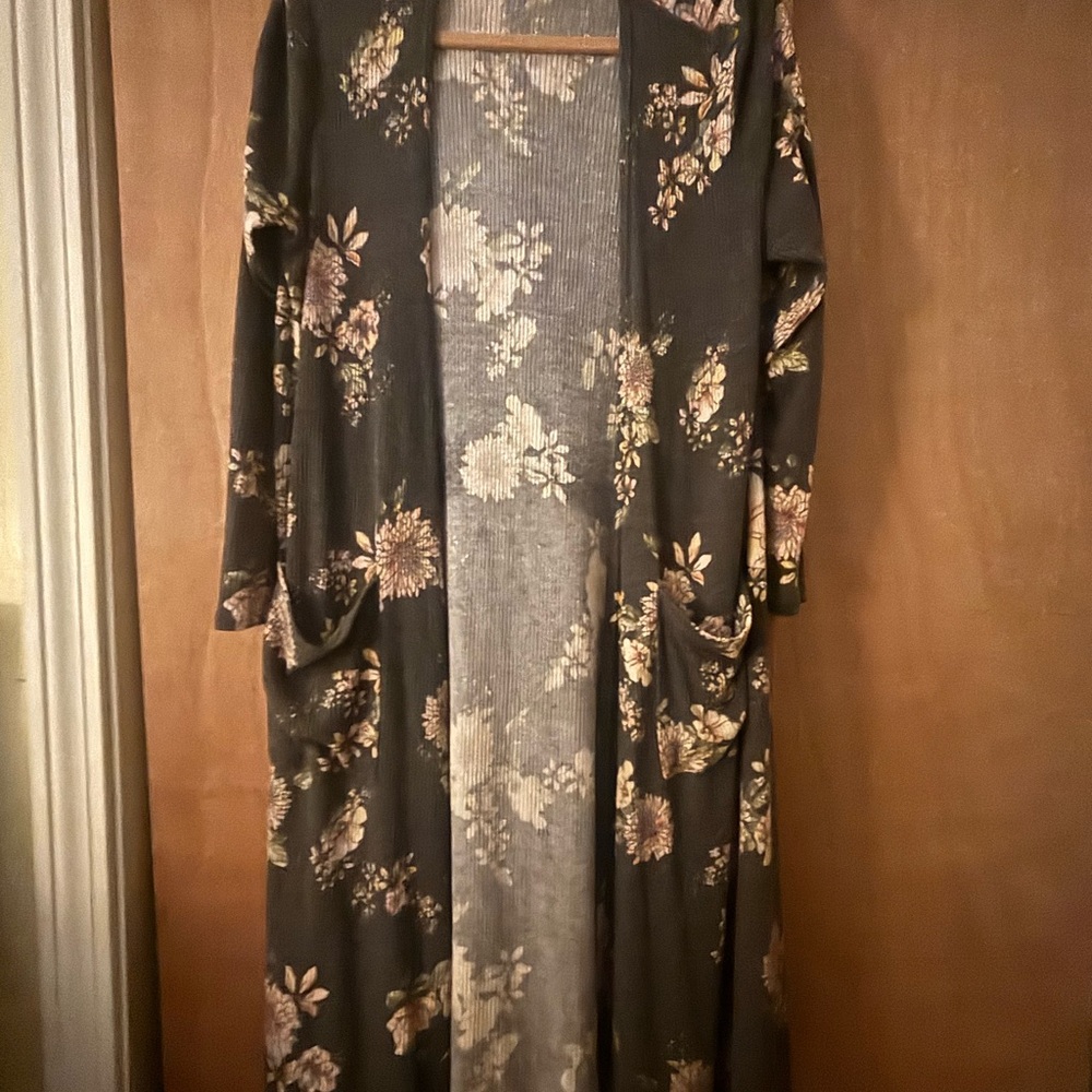 Floral Long Cardigan